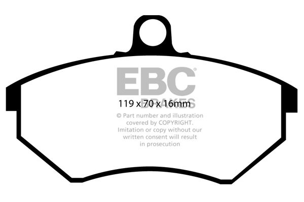 EBC BRAKES stabdžių trinkelių rinkinys, diskinis stabdys DP841